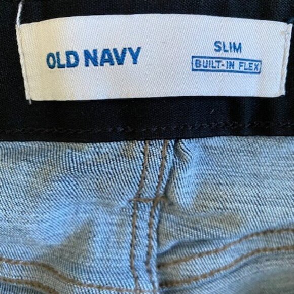 OLD NAVY Men's Distressed Slim Built-In Flex Denim Blue Jeans 39 - Picture 5 of 9